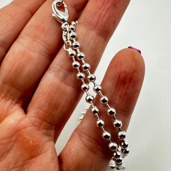 SALE! Unisex 16” silver plated ball chain necklace! - Picture 3 of 7